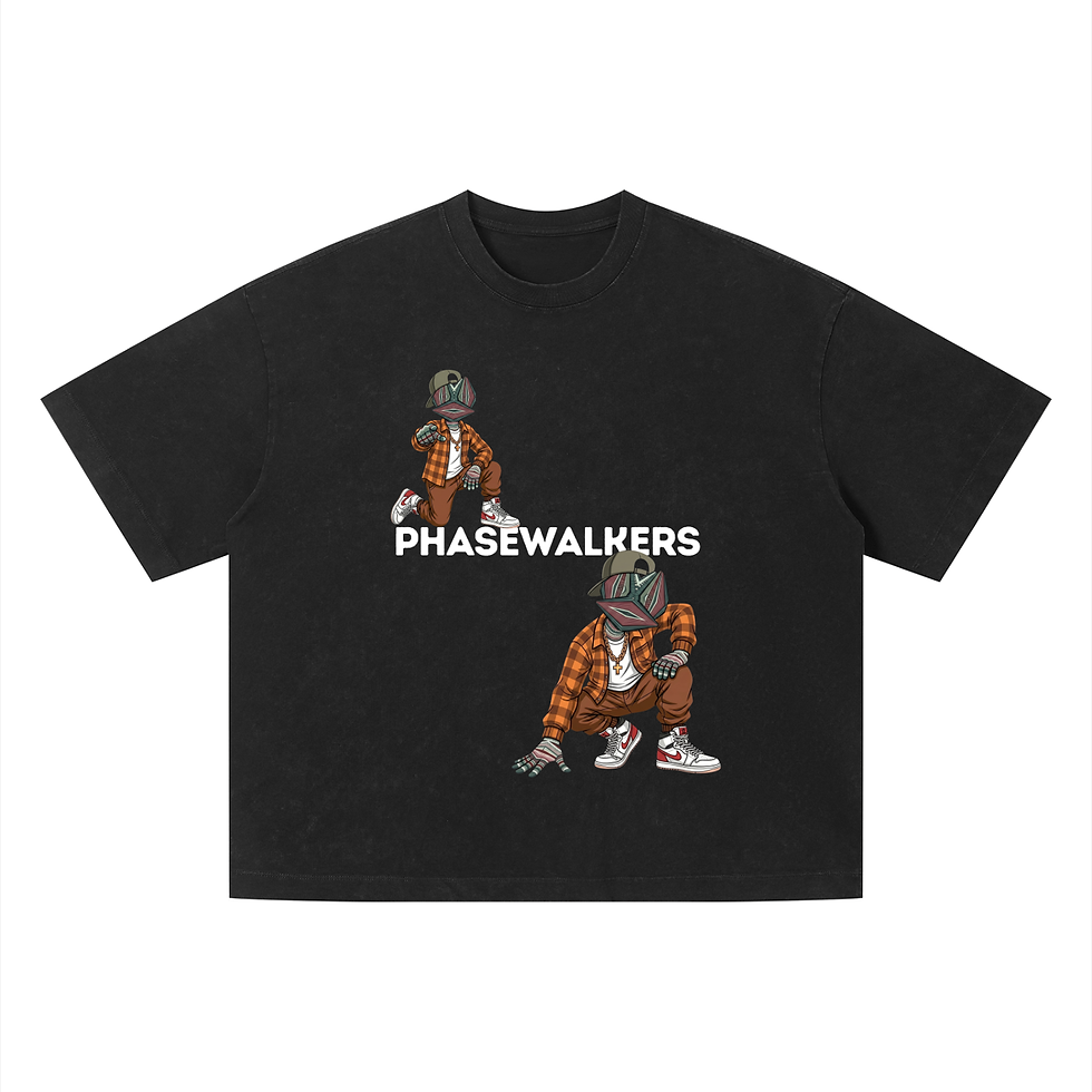 Plaid Chad Walker Unisex Vintage Wash Boxy T-Shirt