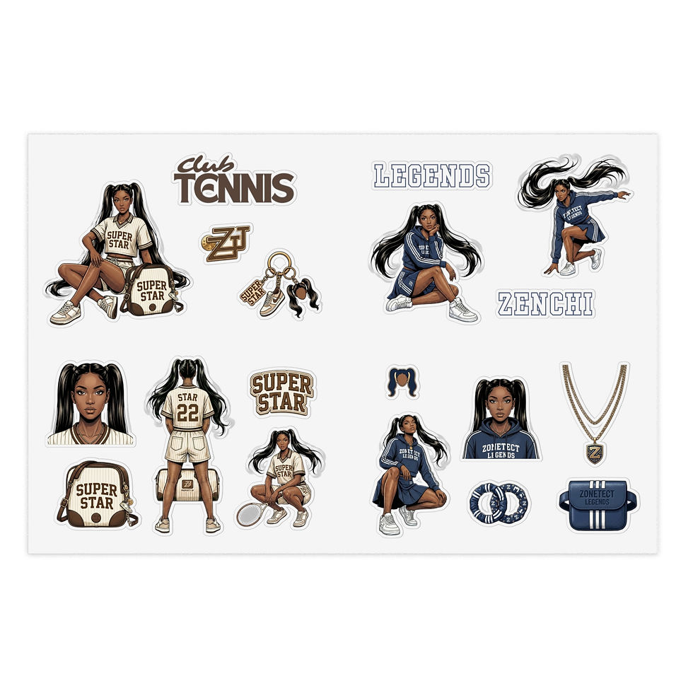 Zenchi Super Star Legends Sticker Sheet