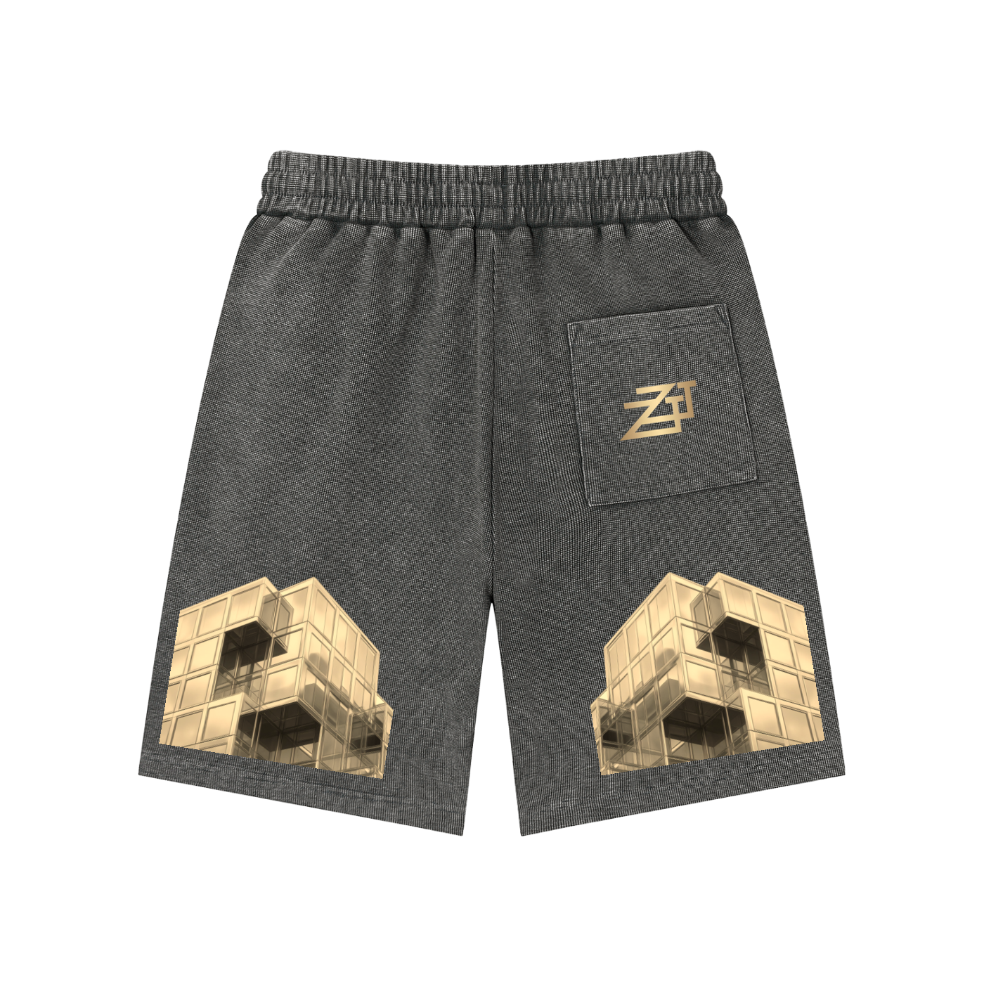 ZT Gold Nuggets Wash Waffle Knit Shorts | ZONETECT