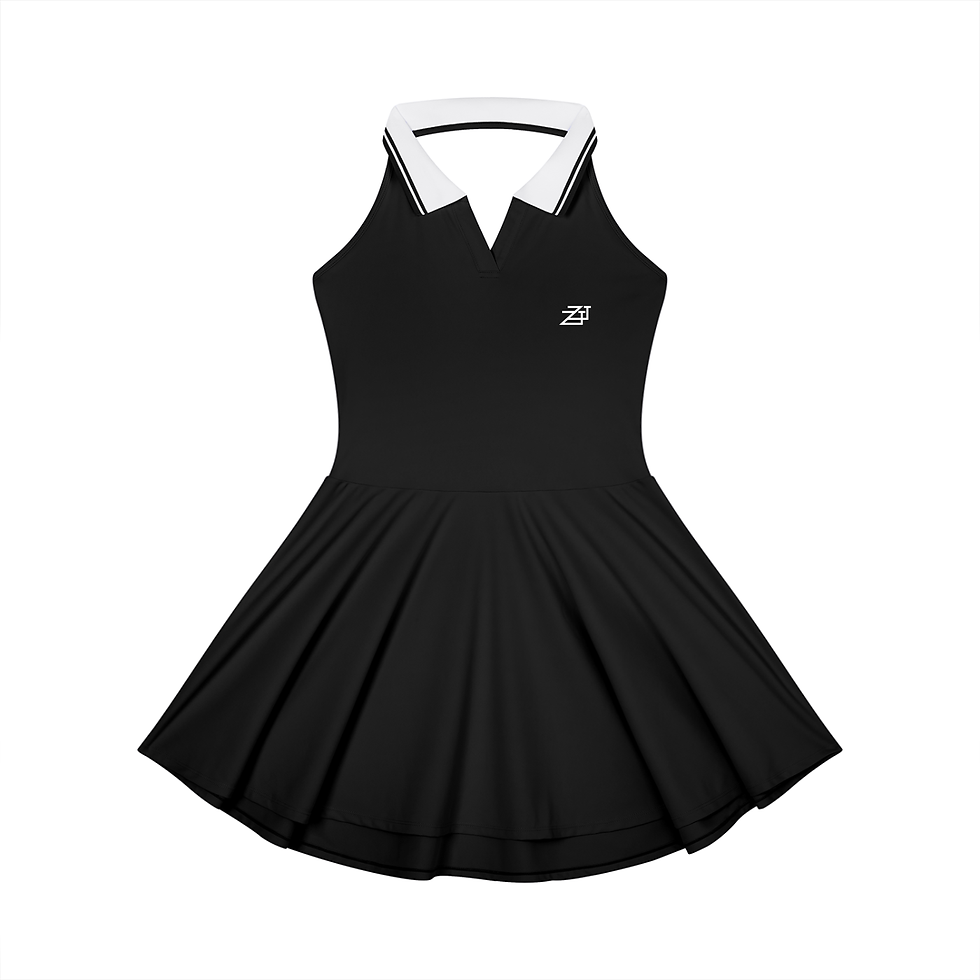 ZT Collared Halter A-Line Tennis Dress