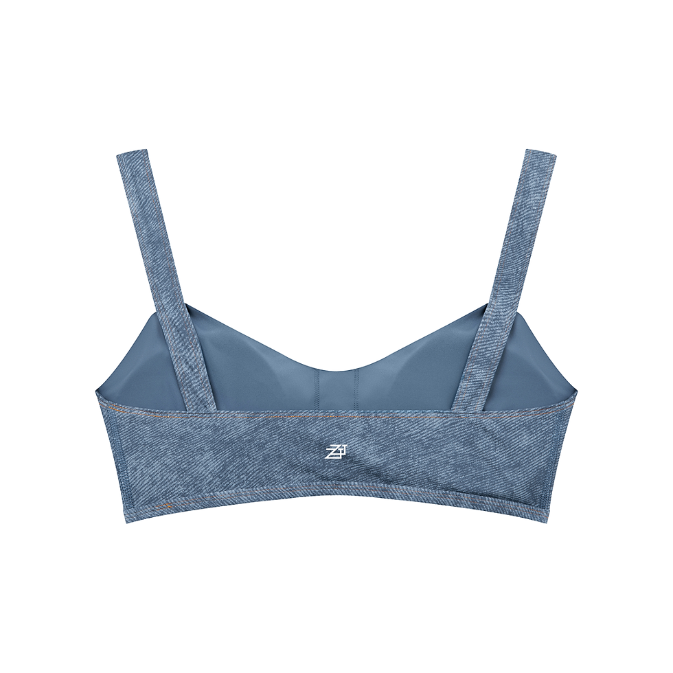 ZT Faux Denim Sports Bra