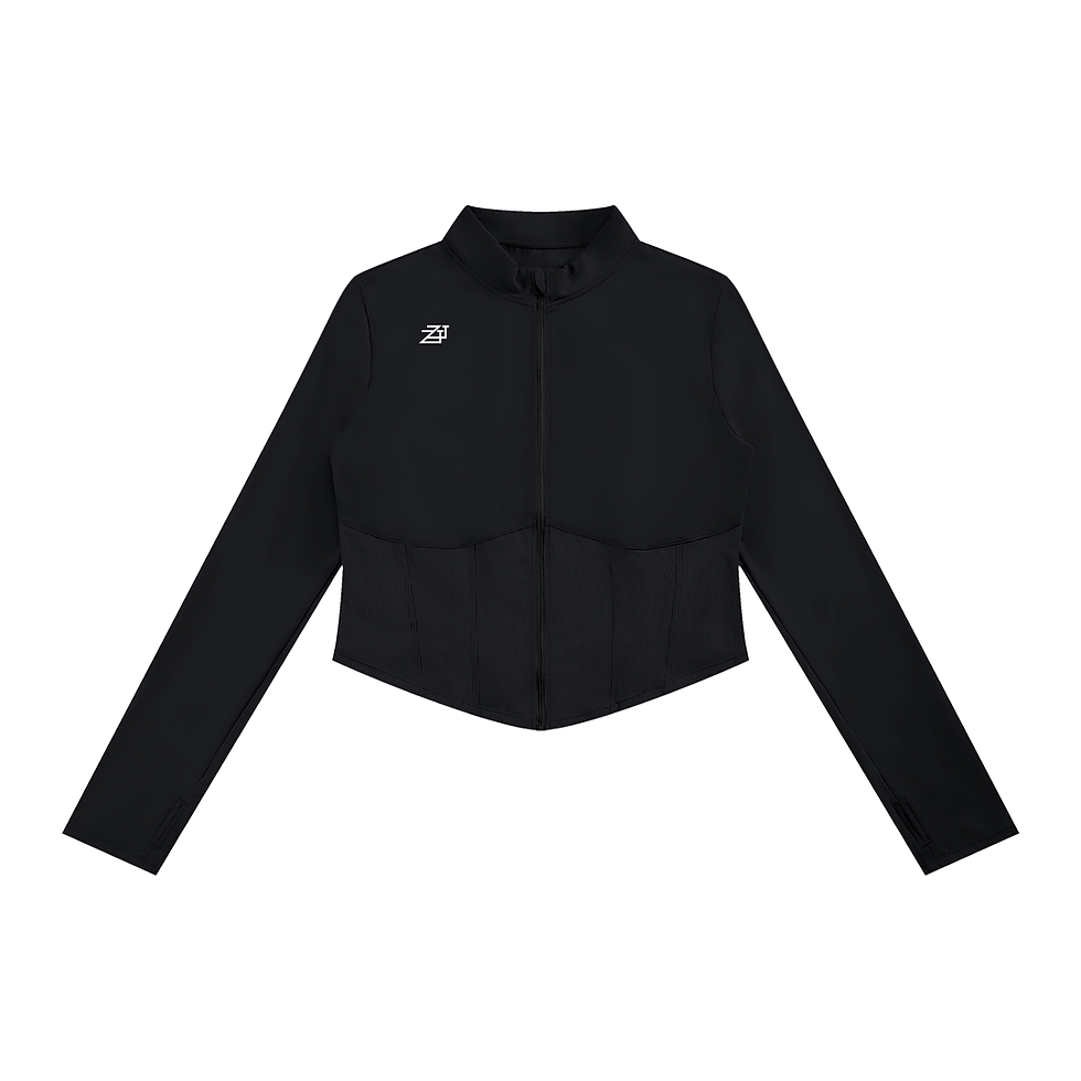 ZT FormFirst Black Slim Fit Full-Zip Yoga Jacket 