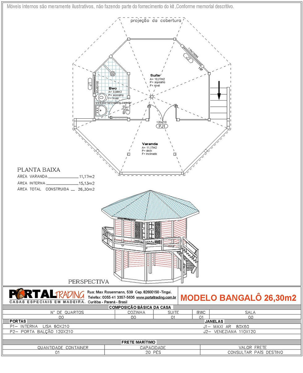 Bangalô 26,30m2