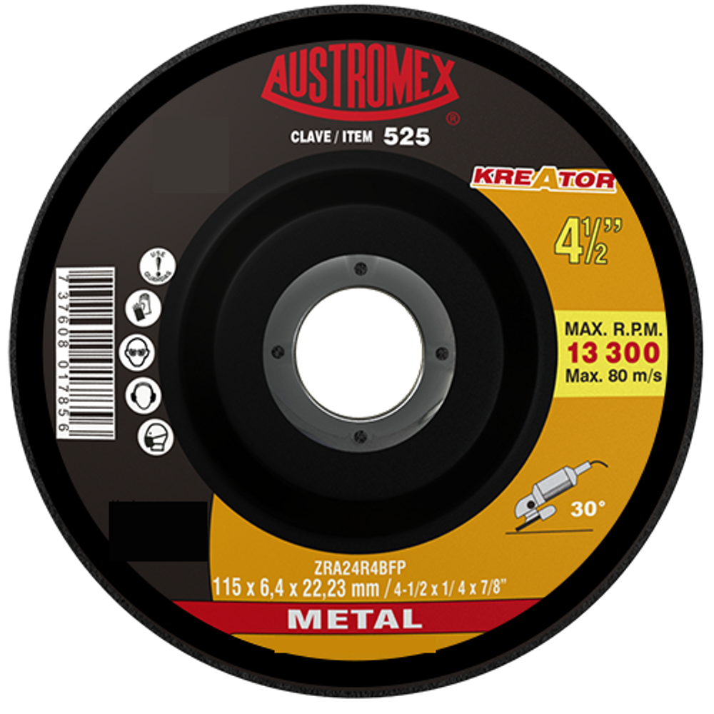 AUSTROMEX - 525 Disco con centro deprimido para desbaste de metal