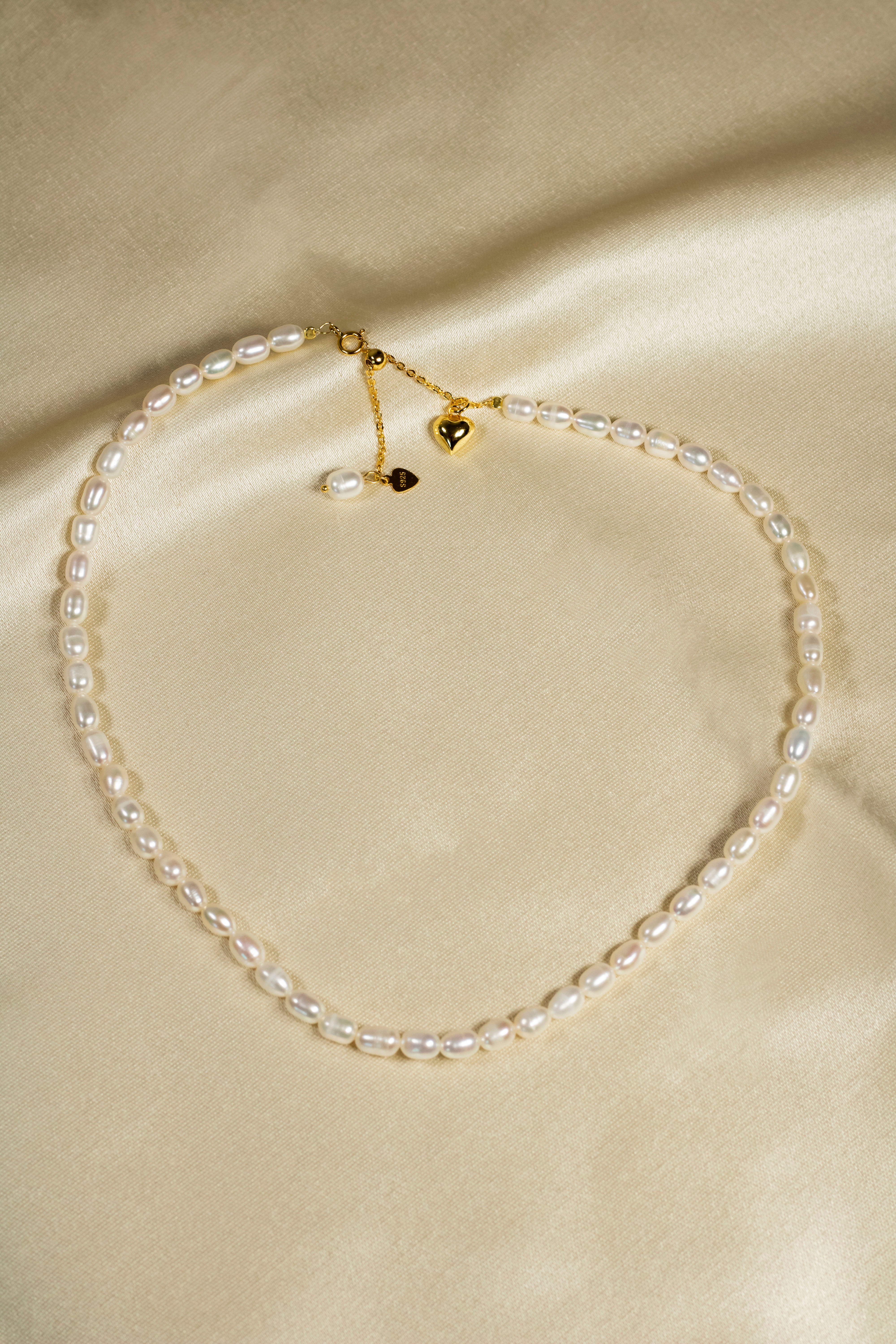 COLLANA PATRIZIA PERLE E CUORE ORO