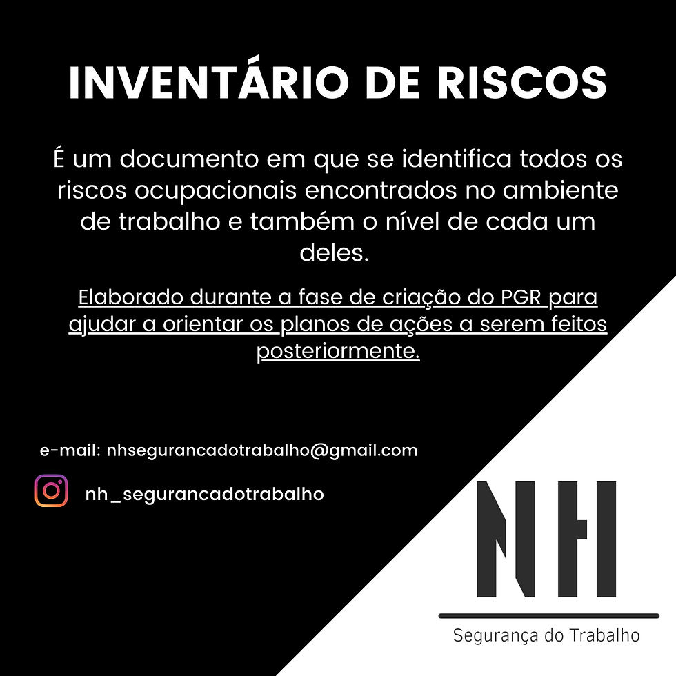 INVENTÁRIO DE RISCOS - MODELO PARA DOWNLOAD