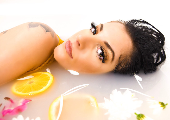 milk bath photography
