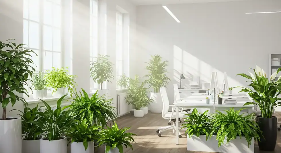 office with indoor plants