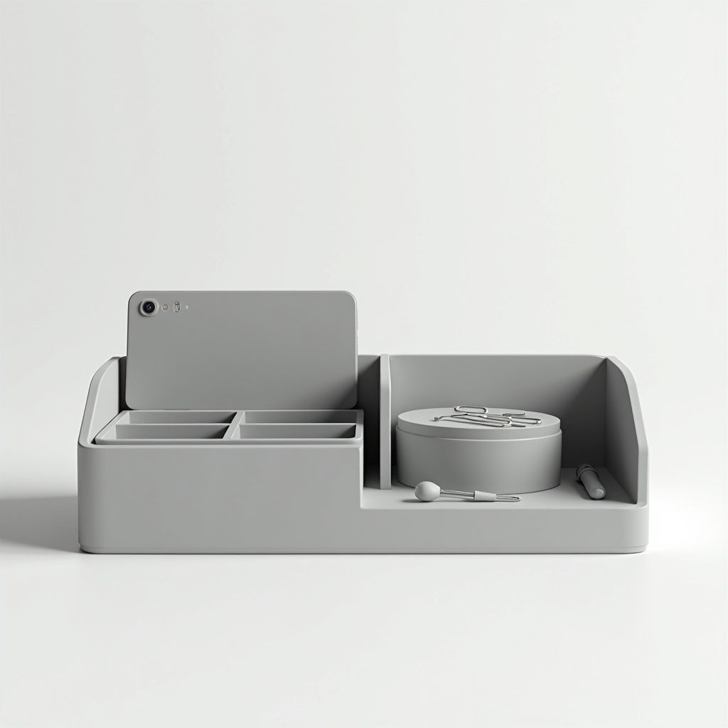 Organizador De Mesa Cinza