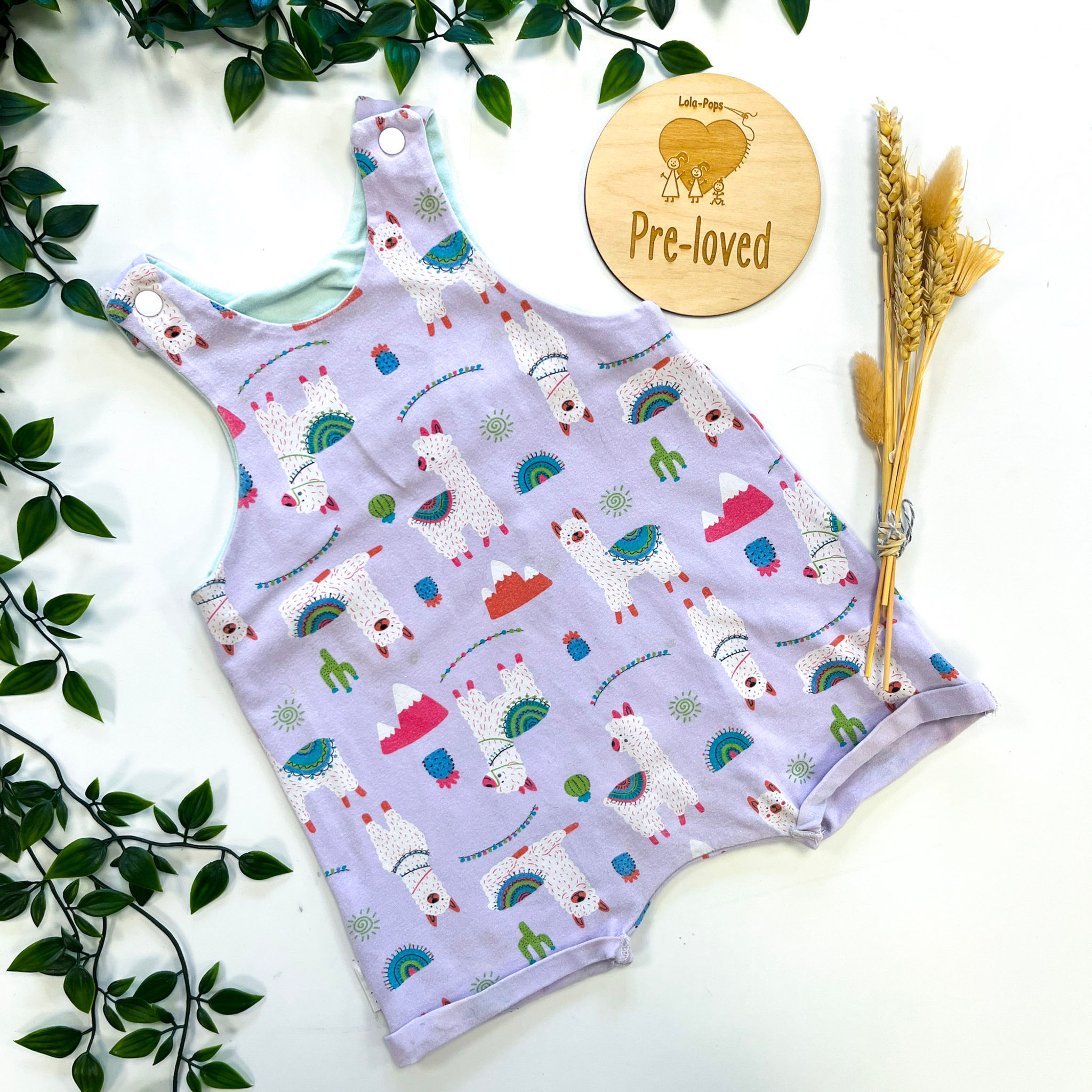 1-2y Summer Box 23 - Llama Short Romper