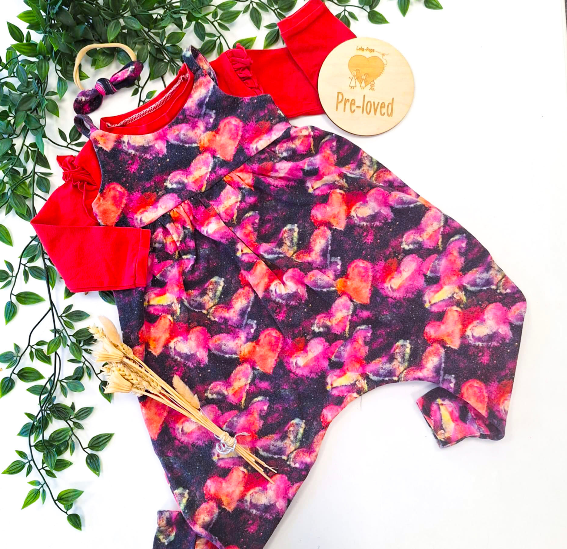 1-2y Valentines Box 24 Romper Set