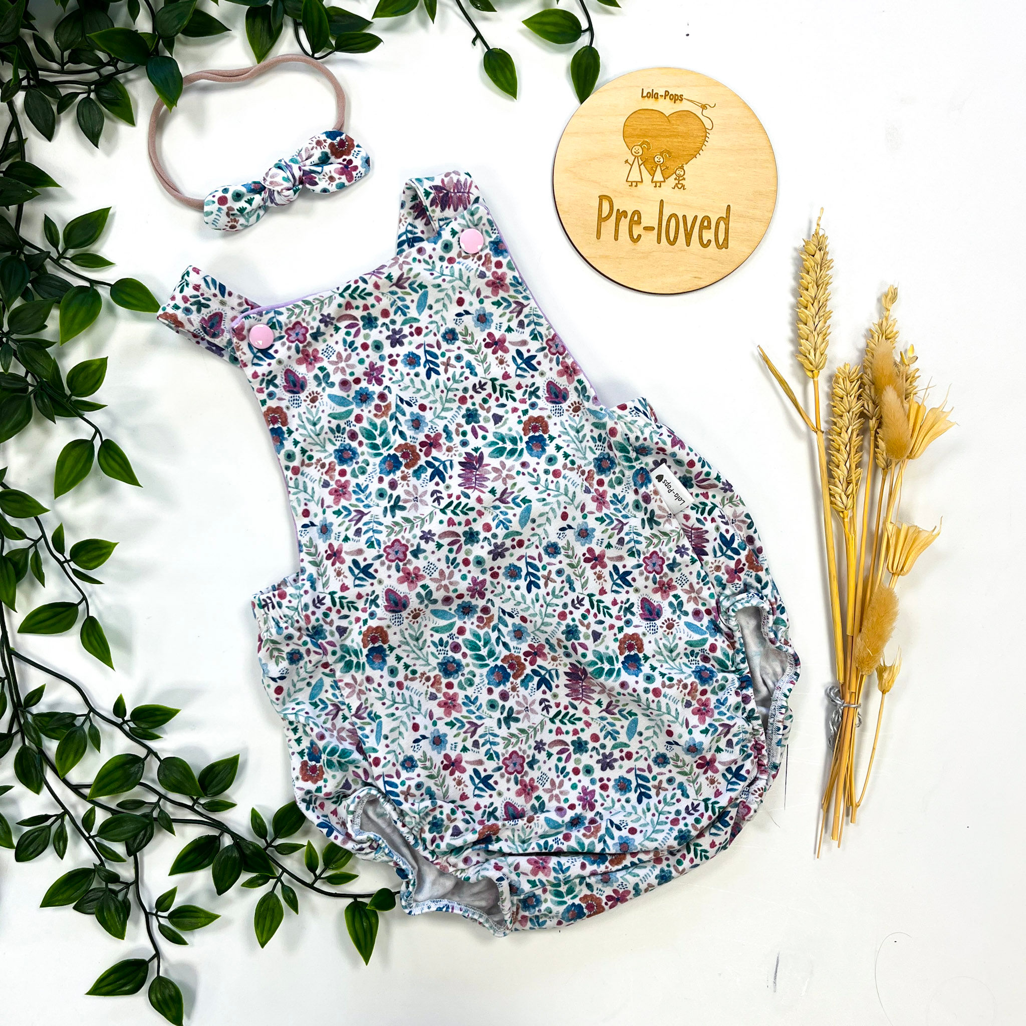 6-12m Cross Back Romper + KB