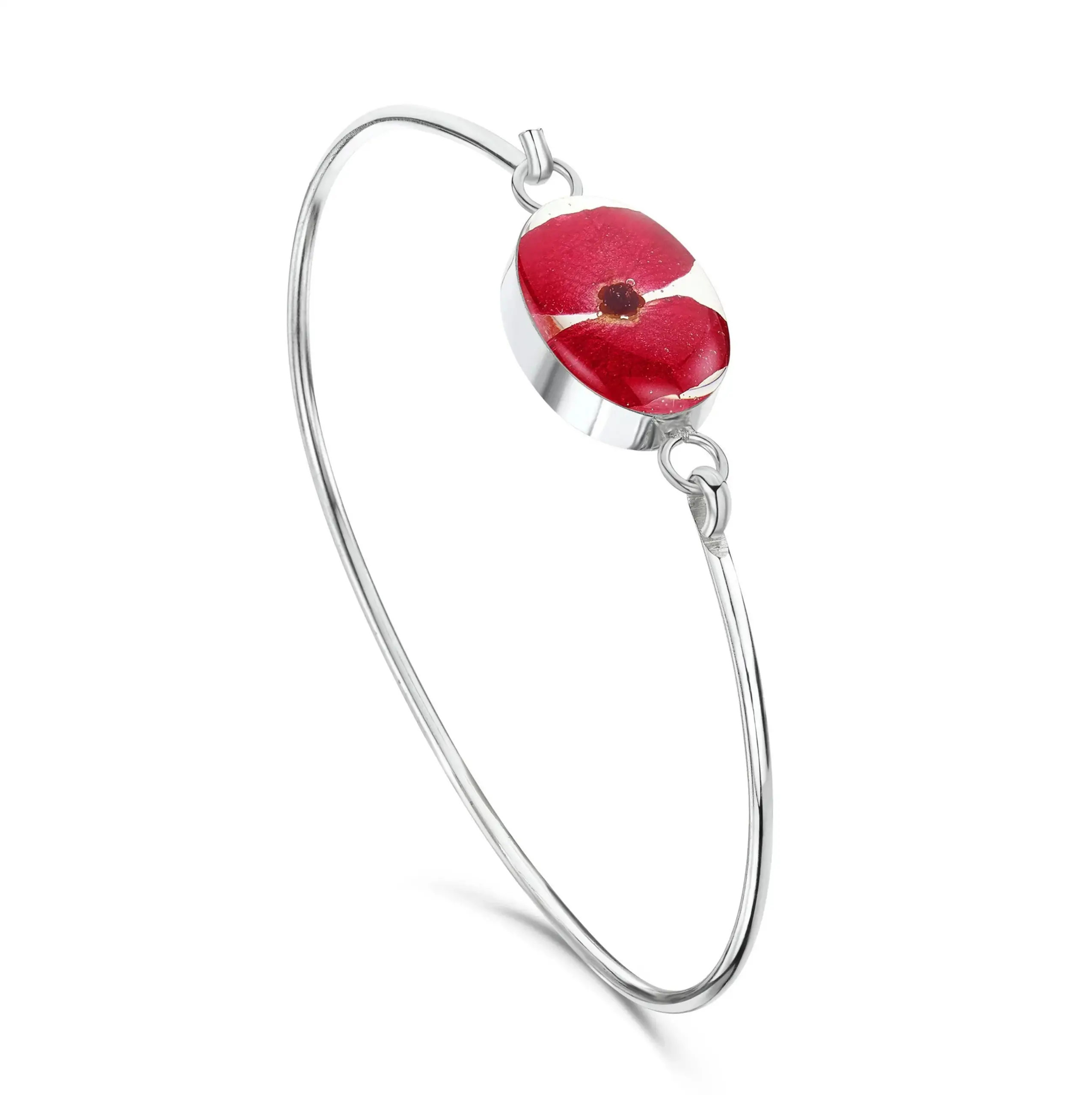 Oval Poppy Bangle