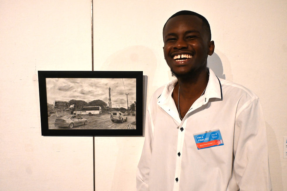Njabulo Molombo has a reason to smile so brightly. His work, Soshanguve, is among the top 100.