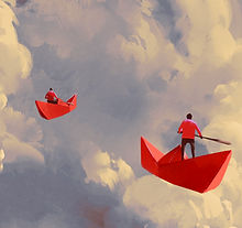 Paper Boats in the Clouds