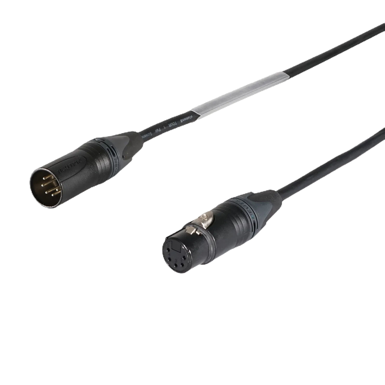 MALE 5PIN XLR - FEMALE 5PIN XLR 10M