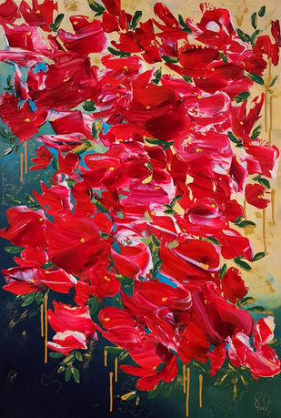 Art floral des roses rouges