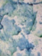 Blue, green, and white abstract watercolor