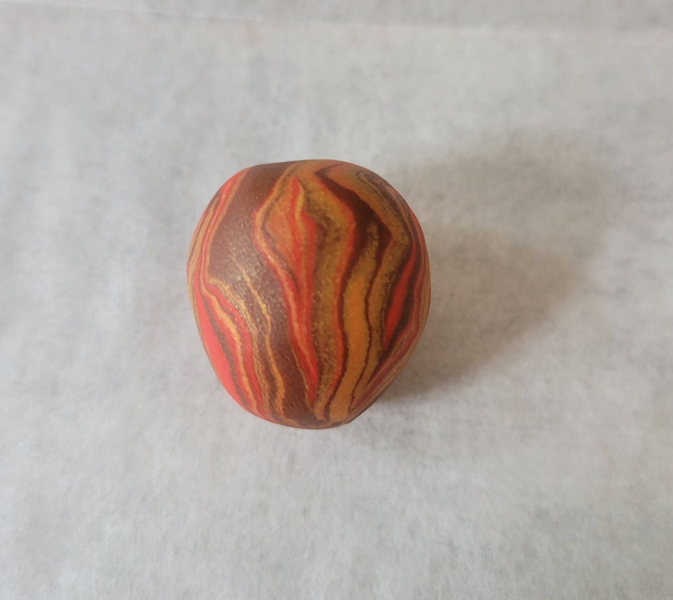 Acorn Shaped Marbled Clay