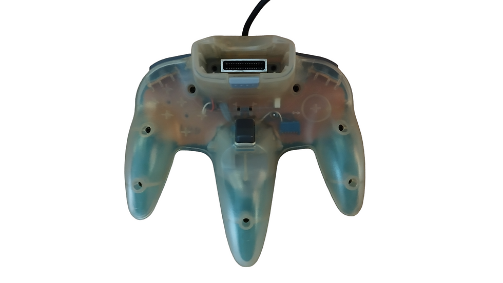 Thumbnail: Manette N64 Bleu Transparent Dos Clair