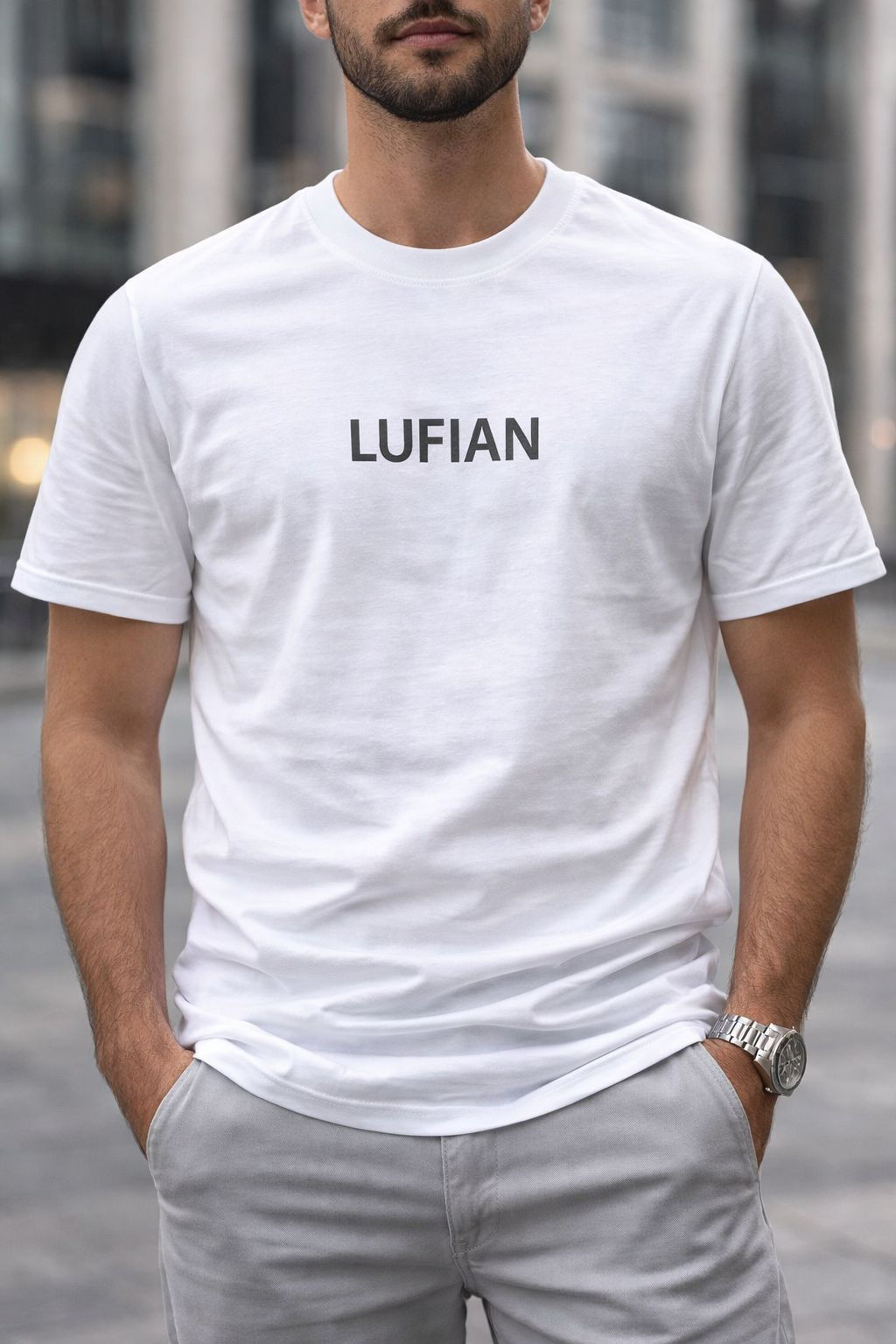 Aura Boutique Moda Erkek BEYAZ Basic Oversize T-Shirt %100 Pamuk