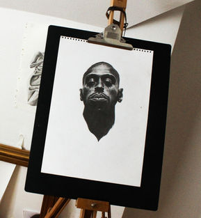 Realistic pencil drawing made by Tuva Ringsø Heggli. Fine art and classical portrait drawing. 