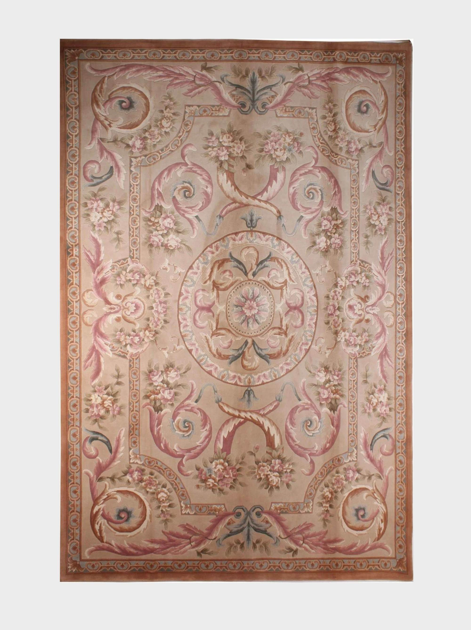 Pink Chinese Patterned Rug