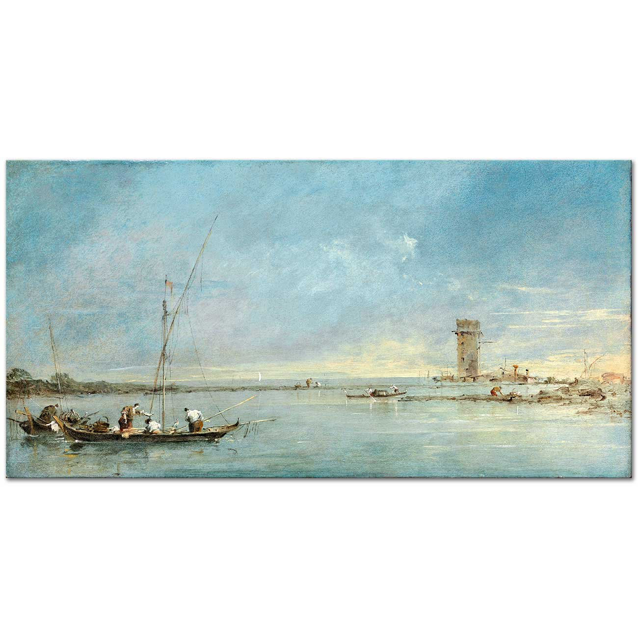 Francesco Guardi View of the Venetian Lagoon with the Tower of Malghera Art Prin