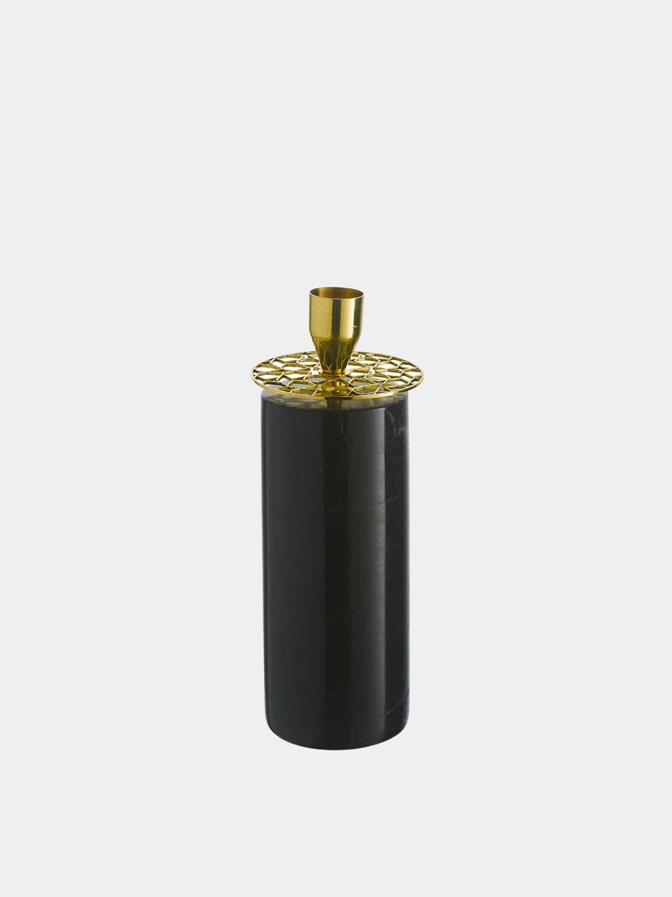 Black Marble Candle Holder