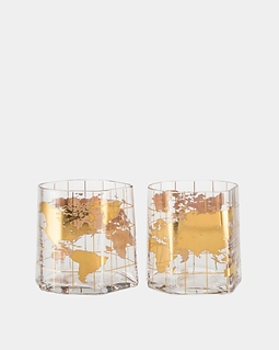 World Whiskey Glass Set Of 2