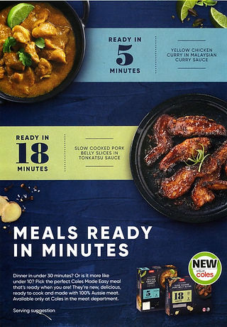 coles ready meals