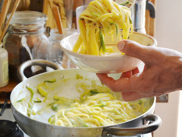 A perfect match - zucchini and pasta