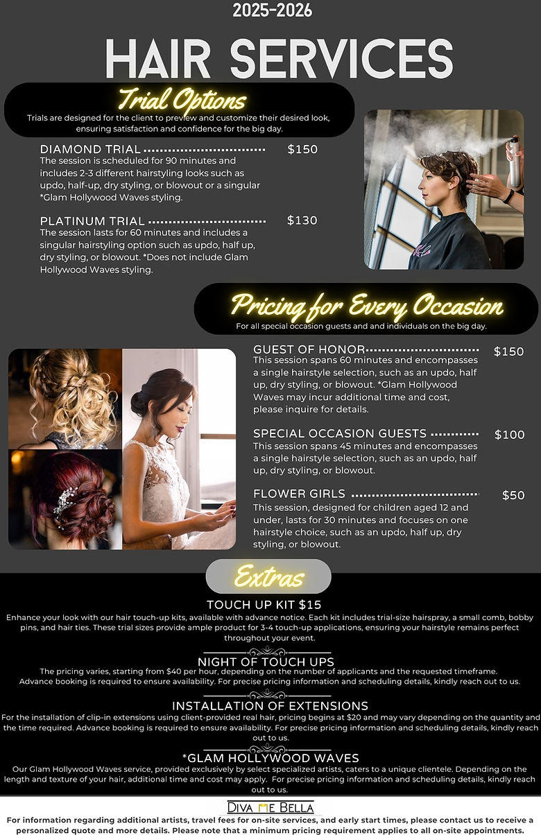 Diva Me Bella Hair Pricing