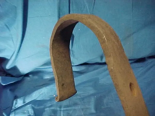 Thumbnail: 19thc PRIMITIVE Hand Forged IRON FIREPLACE ADJUSTABLE Hanging TRAMMEL