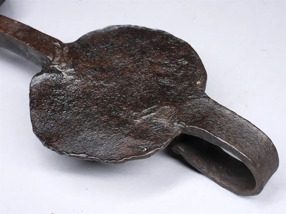 Thumbnail: Rare Hand Made 18thC. Wrought Iron Blacksmith Made Cooking Hearth Hook