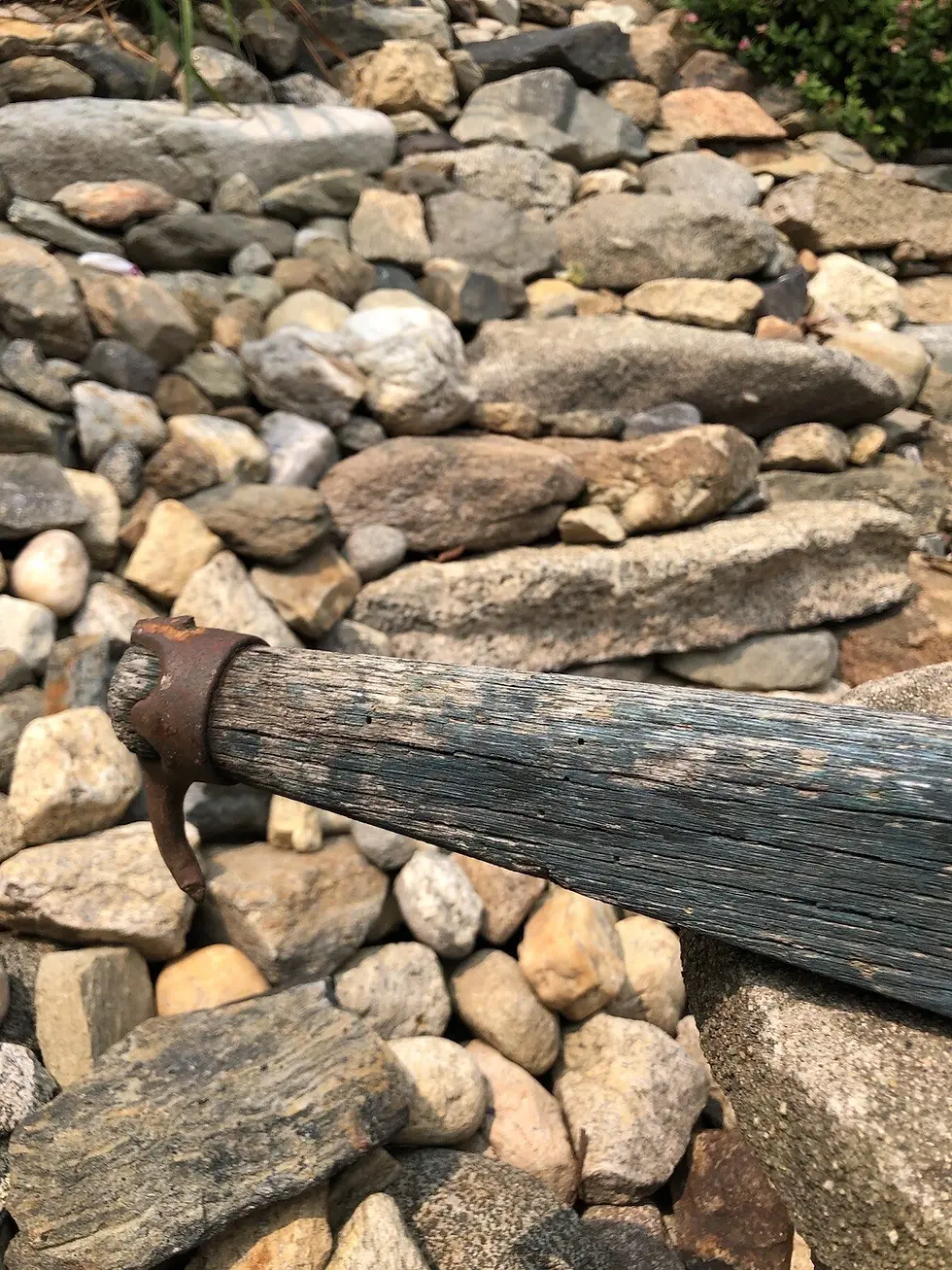 Thumbnail: Antique Wood Iron Original Paint Whale Tail Ox Oxen Farm Yoke Rustic Primitive