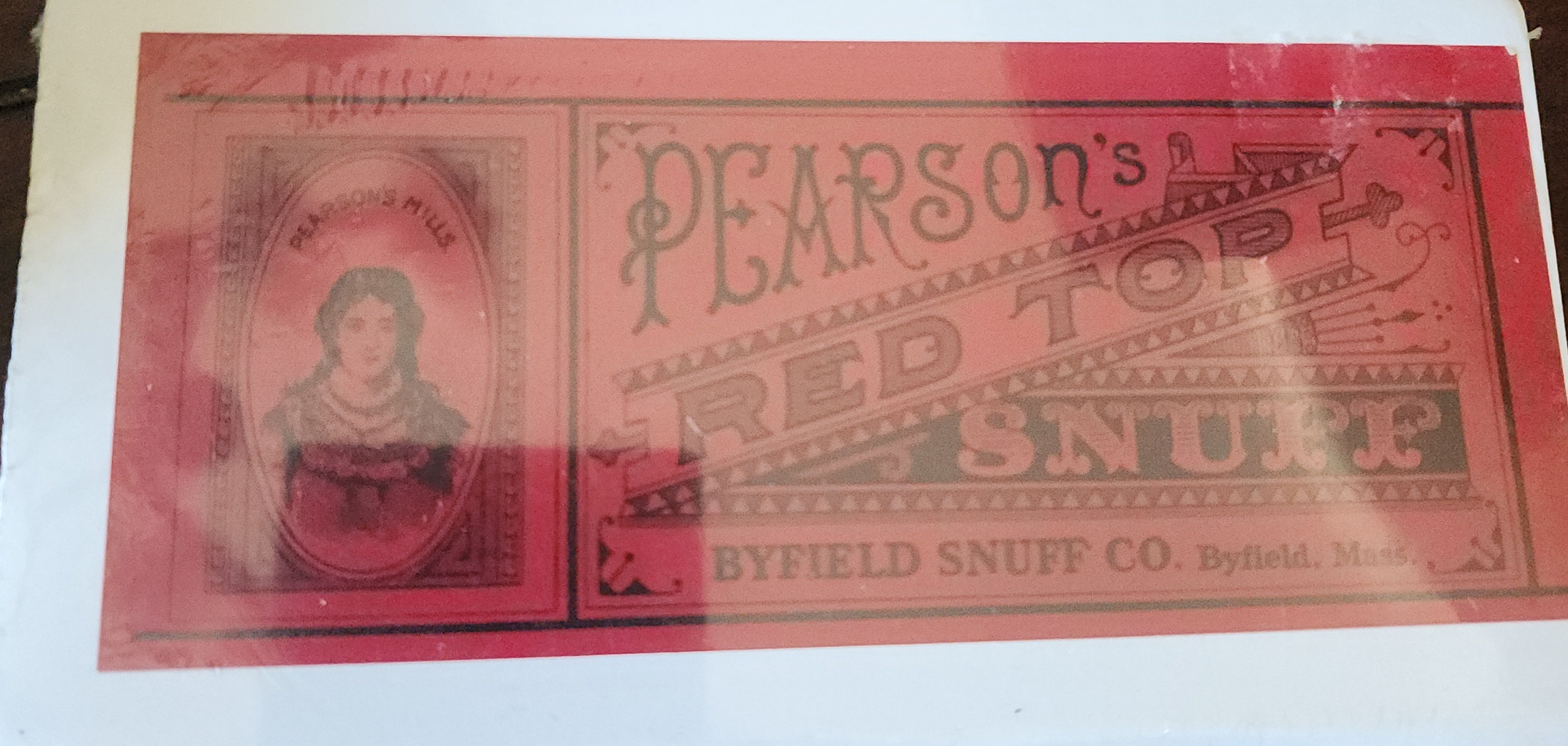 Pearson's Red Top Snuff Label