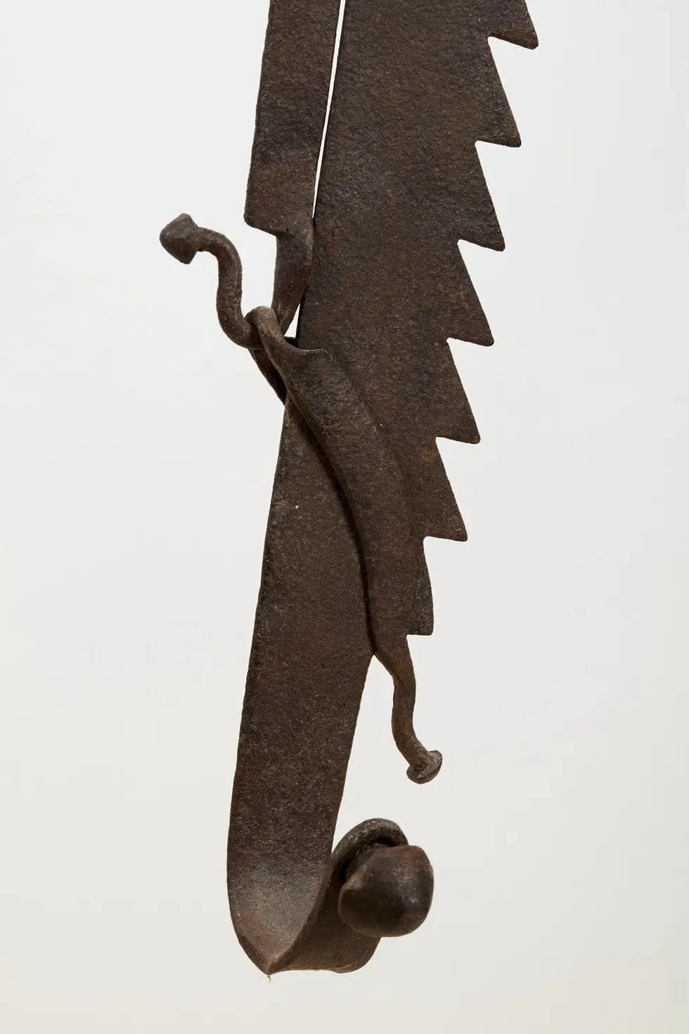 Thumbnail: SUPERB 18th C. AMERICAN SAWTOOTH WROUGHT IRON HEARTH TRAMMEL