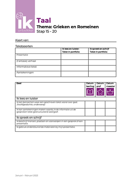 IK Ontwikkel Kaart taal op maat Grieken en Romeinen 15-20