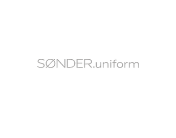 SØNDER uniform logo in minimal black typography with slashed Ø