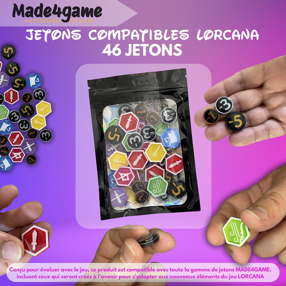 Miniature : Kit de 46 jetons compatibles avec Lorcana