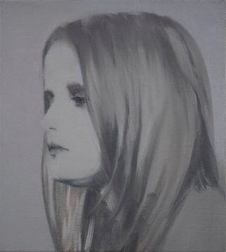 Portrait painting, Oil on canvas by Kiki Lamers (NL, 1964), renowned artist living in Rougeux, France