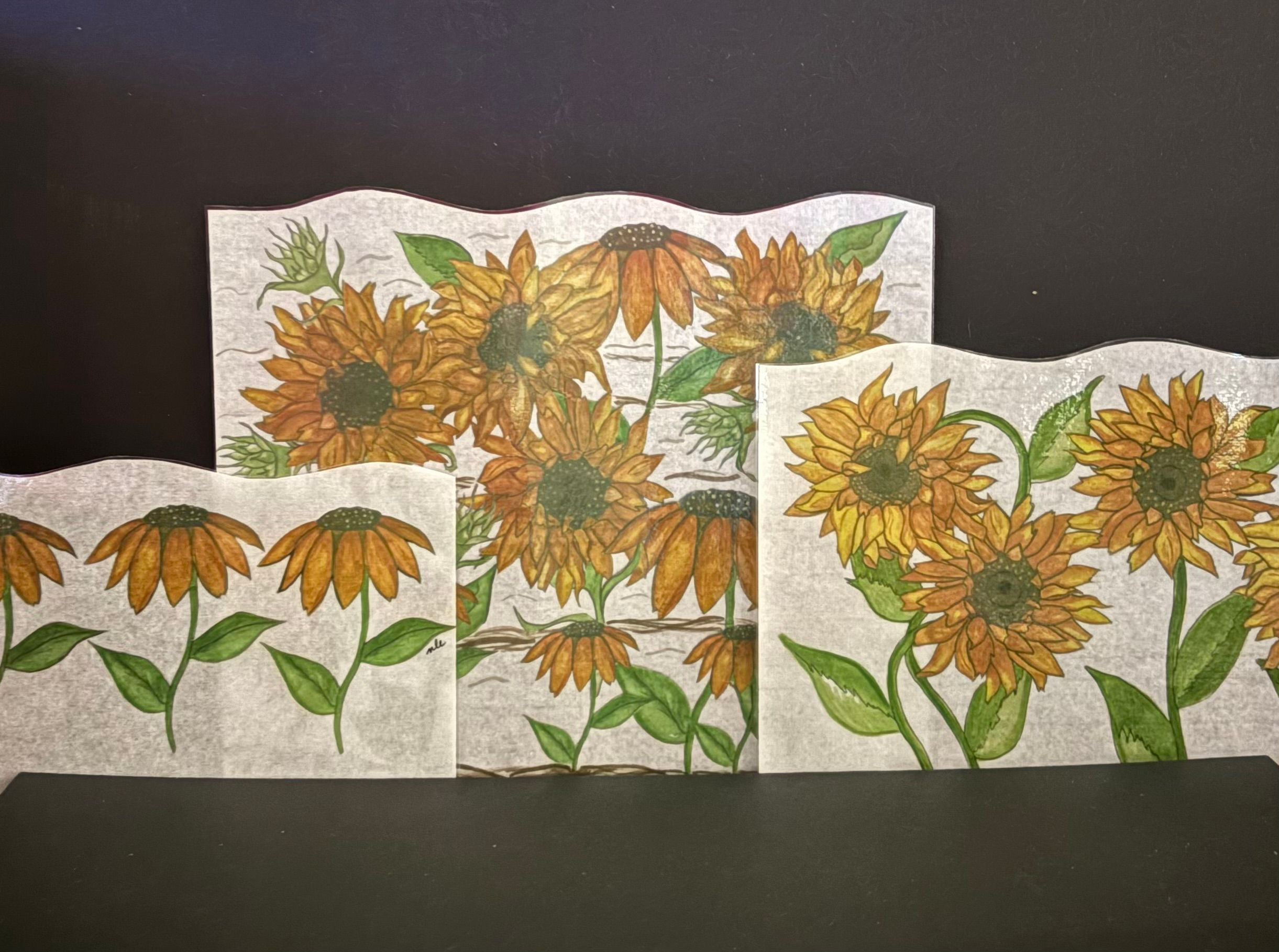 Sleeves 3 Pk - Sunflowers