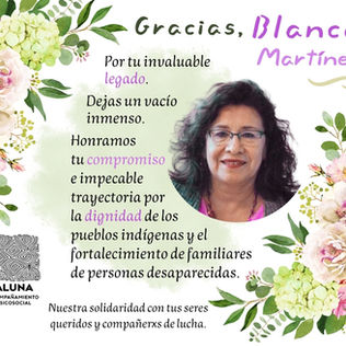 Lamentamos la partida de Blanca MartÃnez