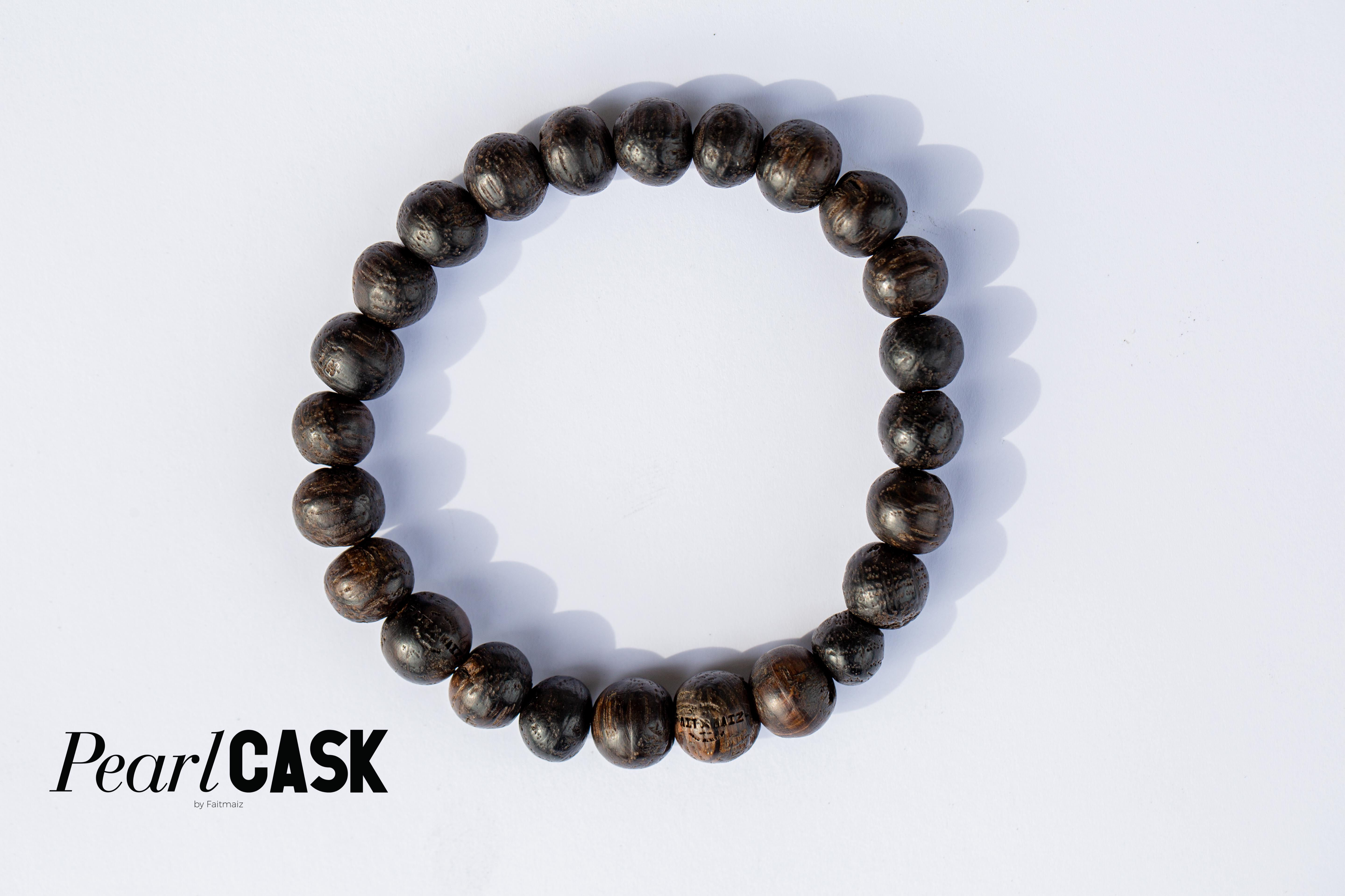 PearlCASK Black charred, Small beads