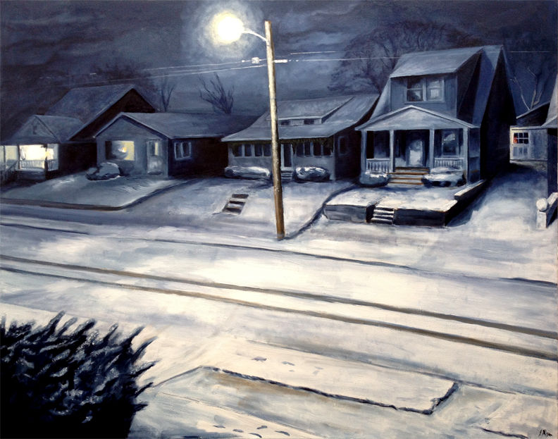 B St Snowy Night