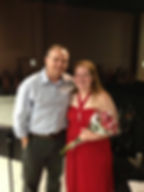 student and me after recital