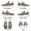 Thumbnail: Camel Black Peace Leopard Print Men's Mesh Knit Sneakers