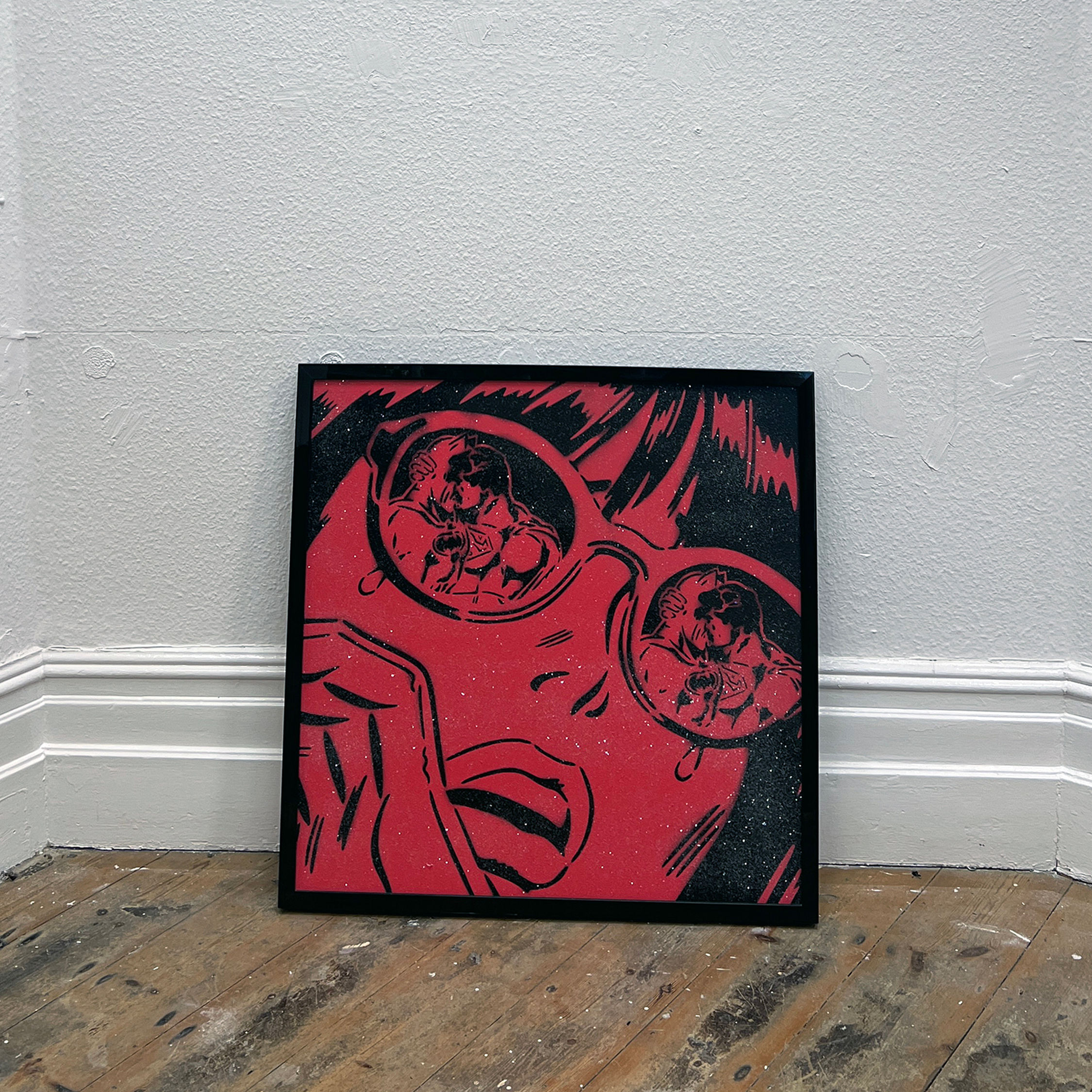 BETWEEN THE CAPES REFLECTIONS LOLLIPOP DIAMOND DUST FRAMED 30" X 30"