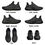 Thumbnail: Charcoal Black Peace Leopard Print Women's Mesh Knit Sneakers